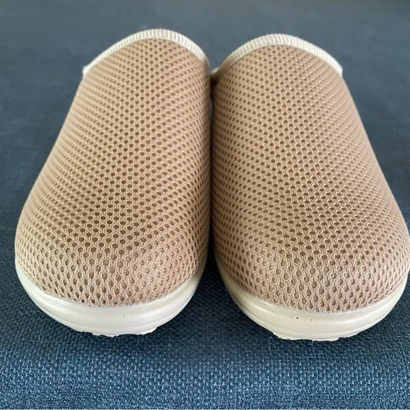 Fly Flot Clog Slip-on Mule Tan Mesh Comfort Anti-shock Anatomic Size US 7.5 - Picture 3 of 11